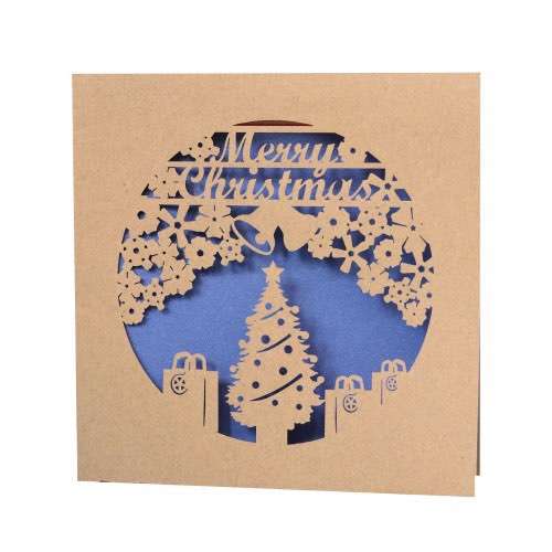 Christmas Greeting  Card Laser Cut Snowflake Pattern Personalized Custom